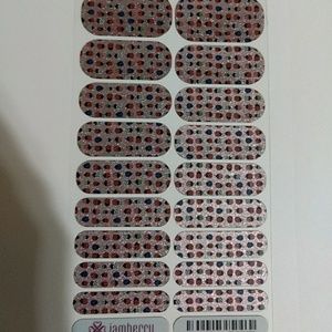 Jamberry Ladybug and Pink Glitter nail wraps